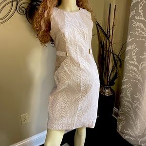 Calvin Kline Size 4 Exotic Print Fitted Dress